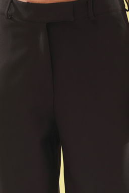 TRENDYOLMILLA Siyah Dusuk Bel Wide Leg/Genis Paca Dokuma Pantolon TWOSS25PL00025 фото 6