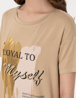 Bej Comfort Fit Ti__rt