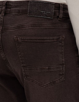 Kahverengi Slim Fit Jean Pantolon