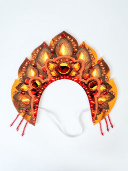 Карнавальный кокошник «Золотая королева» фетр с блёстками