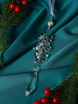 Цена за 2 шт. Ёлочная игрушка Зимнее волшебство. Льдинка гроздь кристалл, 182.5 см, прозрачный фото 5