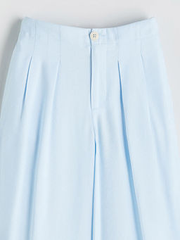 Beli Lastikli Pileli K?z ?ocuk Pantolon