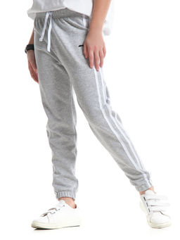 Брюки для девочки с лампасами UD 8075 серый меланж - Mini maxi фото 3