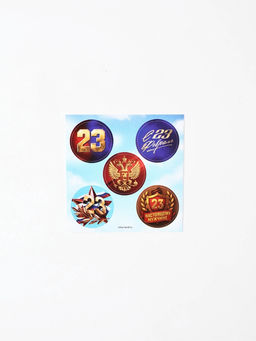 Подарочный набор, блок бумаги 30 л., ручка синяя паста 1.0 мм, 5 шт. наклеек «Настоящему герою»