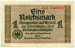 1 рейхсмарка 1939 года Германия (Для оккупированных территорий)