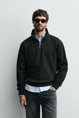 SUDADERA CUELLO CREMALLERA B?SICA / Negro - Zara фото 2