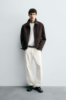 FAUX SUEDE REGULAR FIT JACKET