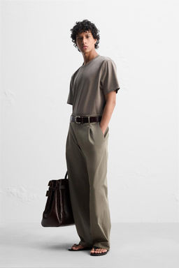 SLIM FIT MEDIUM WEIGHT T-SHIRT - Zara фото 4