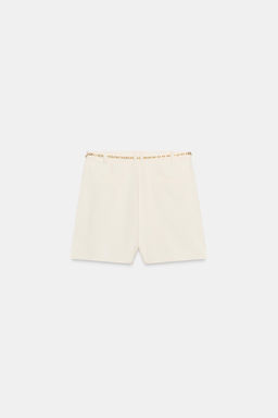 BERMUDA Z1975 DENIM CINTUR?N CADENA / Blanco