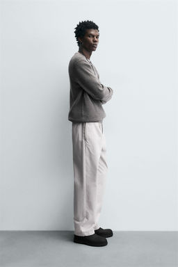 RIBBED BUTTON-NECK JUMPER - Zara фото 4