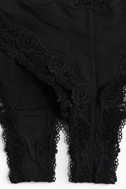 Pack de 5 bragas Brazilian de microfibra y encaje - H&m фото 5