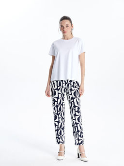 Beli Lastikli Desenli Kad?n Pantolon