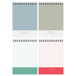 Блокнот А6 80л. на гребне "Shino mono" ("BG", Б6гр80_лм_тф 12780) твердая обложка, матовая ламинация, тиснение фольгой