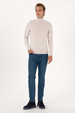 Erkek Slim Fit Bo_azl_ Yaka Ta_ Basic Kazak - U.s. polo assn фото 4
