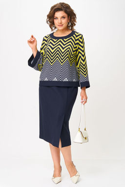 Костюм Aira Style 24126 лимонно-синий