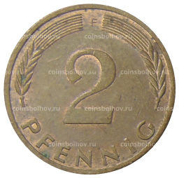 Монета 2 пфеннига 1972 года F Германия