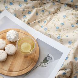 КПБ Чистый хлопок 1,5 спальный, наволочки 50х70, поплин, 100% хлопок, Гербариум ВБ Пододеяльник 146х215 с прорезью, простыня классическая 150х215 подшита с 4-х сторон, наволочки 50х70 с клапаном - 2 шт. - Традиция фото 61