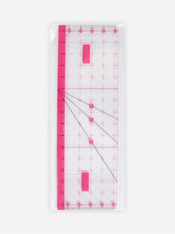 Цена за 2 шт. Линейка для квилтинга и пэчворка, 15×5 см, розовая