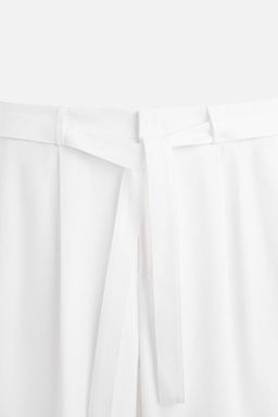 LYOCELL - COTTON TROUSERS WITH BELT - Zara фото 9