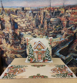 Салфетка декоративная Новогодний домик - Гобеленглавснаб фото 2