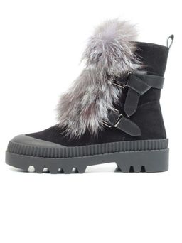 04-M20-5046 Ботинки зимние женские (натуральная замша, натуральный мех) - Фабричный китай фото 13