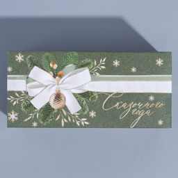 Цена за 5 шт. Коробочка для макарун «Новогодний шик» 12 х 5,5 х 5,5 см