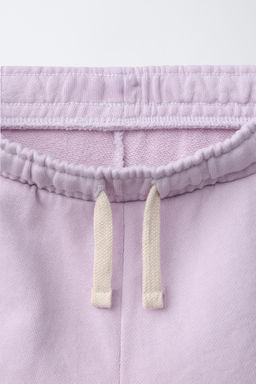 BERMUDA FELPA GARMENT DYE LOGO / Lila claro - Zara фото 3