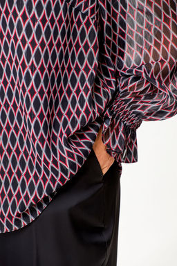 Блуза Swallow 803.2 черный+серебряный узор фото 747