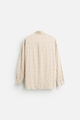 TEXTURED CHECK SHIRT - Zara фото 7