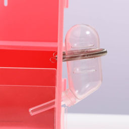 Клетка-переноска для грызунов,акриловая, розовая, 29 х 23,5 х 26 см - Пижон фото 4