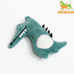 Игрушка для кошек с кошачьей мятой Крокодил, 10 см, бирюзовая