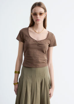 Top de punto con busto fruncido - H&m фото 7
