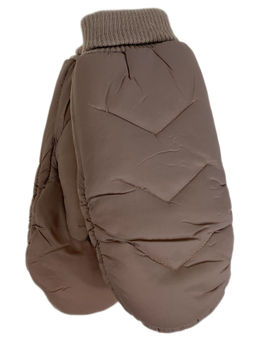 Зимние женские варежки с подкладом из искусственного меха, цвет коричневый