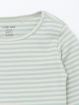 Bisiklet Yaka ?izgili K?z Bebek Pijama ?st - Waikiki фото 3