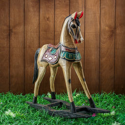 Сувенир «Лошадка качалка», 45×12×45 см, дерево