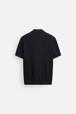 TEXTURED PIQUE KNIT POLO SHIRT - Zara фото 8