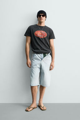 CAMISETA LAVADA SAN JUAN PUERTO RICO / Negro