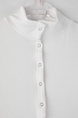 Ekru Onu Full C?tc?t Kapama Kaskorse Fitted/Vucuda Oturan Orme Bluz TWOAW26BZ00329 - Trendyolmilla фото 6