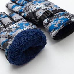 Перчатки зимние мужские MINAKU Хаки, цв.голубой, р-р 9 (27 см)  фото 3