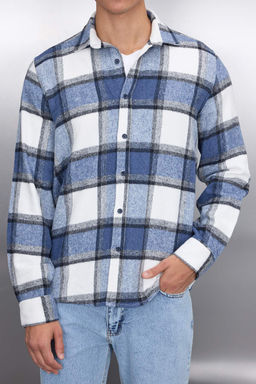 TRENDYOL MAN Lacivert Regular Fit K?sl?k Oduncu Kareli Gomlek TMNAW21GO0730 - Trendyolmilla фото 3
