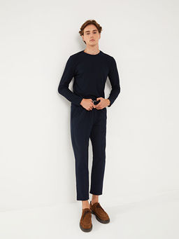 Bisiklet Yaka Uzun Kollu Erkek Sweatshirt