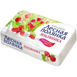 ЛЕСНАЯ ПОЛЯНКА мыло-крем 90гр Земляника