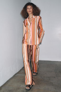 STRIPED FLARE TROUSERS ZW COLLECTION