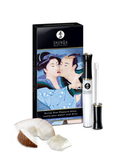 Блеск для губ Shunga Божественное удовольствие, кокос, 10 мл.