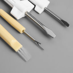 Сервисный набор для швейных машин, 5 предметов: отвёртка, 2 шт., металлический ключ, вспарыватель, щётка