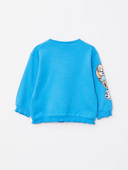 Bisiklet Yaka Uzun Kollu Paw Patrol Bask?l? K?z Bebek Sweatshirt - Waikiki фото 3