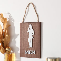 Панно настенное, указатель МДФ Мужчины, декор, 1?12?18 см