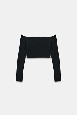 LONG SLEEVE CROPPED TOP - Zara фото 5