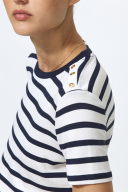 Camiseta de viscosa con botones decorativos - H&m фото 4