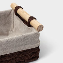 Корзины для хранения LaDо́m, 2 шт., ручное плетение, с ручками, коричневые